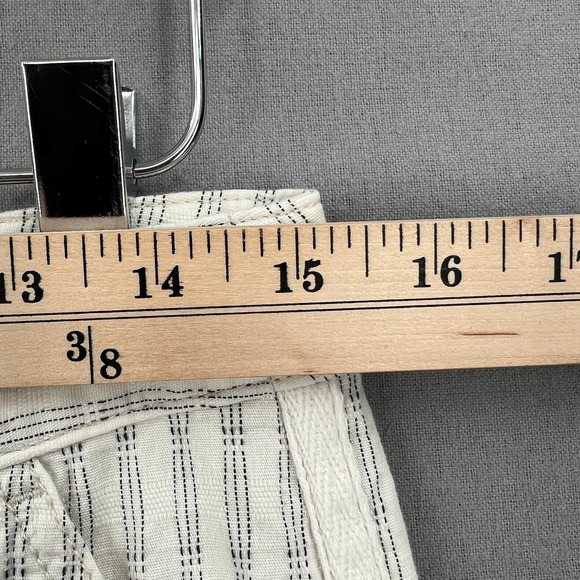 ANTHROPOLOGIE HEI HEI Pants Womens 4 Off White Cotton Striped Pant Wander Cargo - Picture 10 of 13